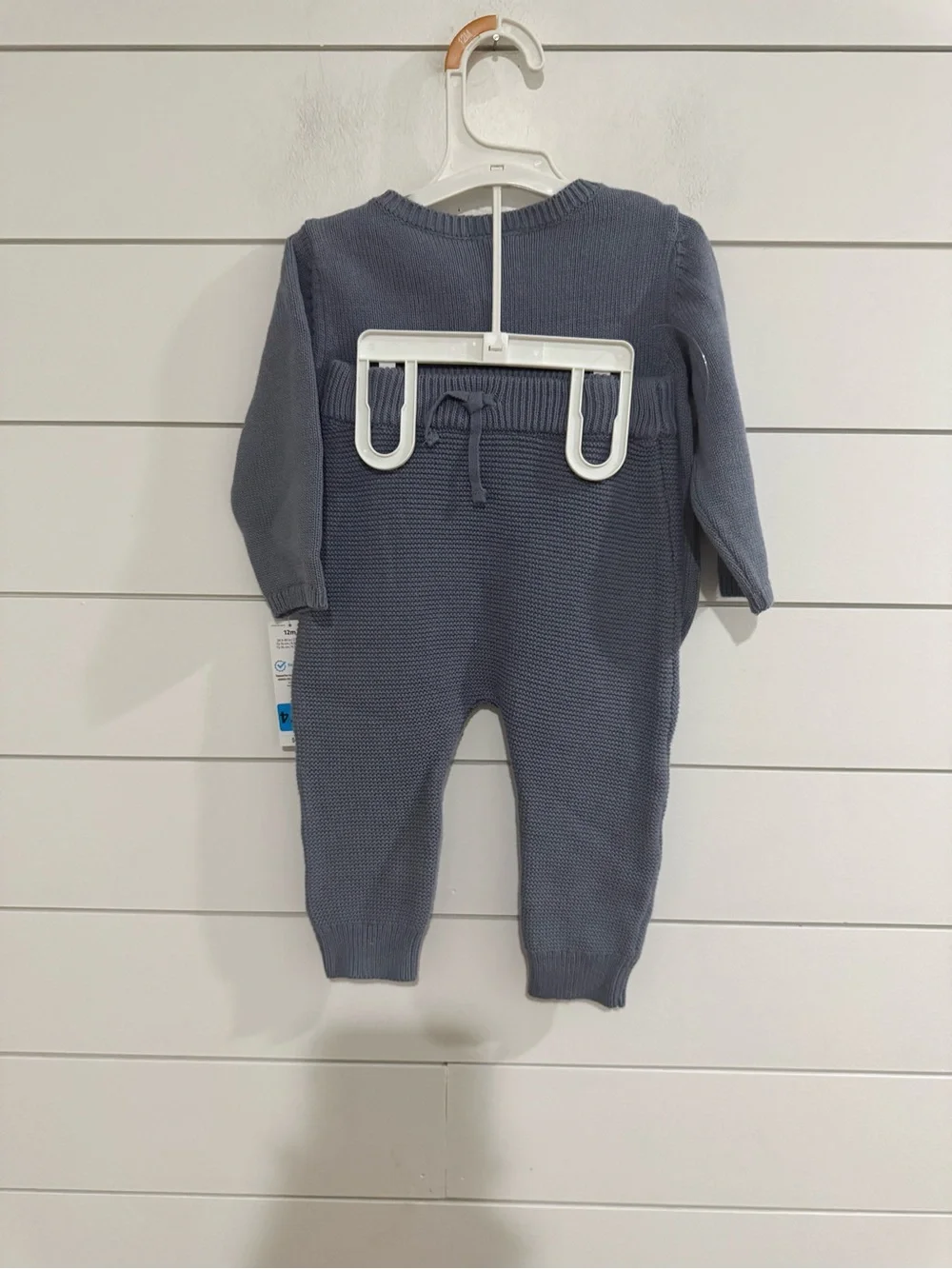 Carter's Gray Knit Sweater set  with Black Bow Motif